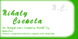 mihaly csepela business card